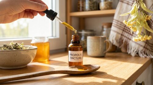 objevte přesné dávkování propolisu v tinktuře a ideální čas na jeho užívání pro účinné zmírnění bolestí v krku a příznaků nachlazení. zlepšete své zdraví přírodní cestou.
