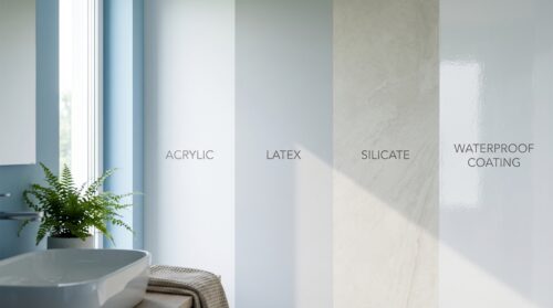 koupelnové barvy proti vlhkosti : akrylát, latex, silikát a kdy se hodí